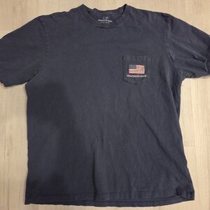 Vineyard Vines Men's Navy T-Shirt American Flag